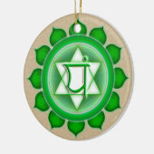 Anahata of Heart de vierde Chakra Keramisch Ornament (Links)