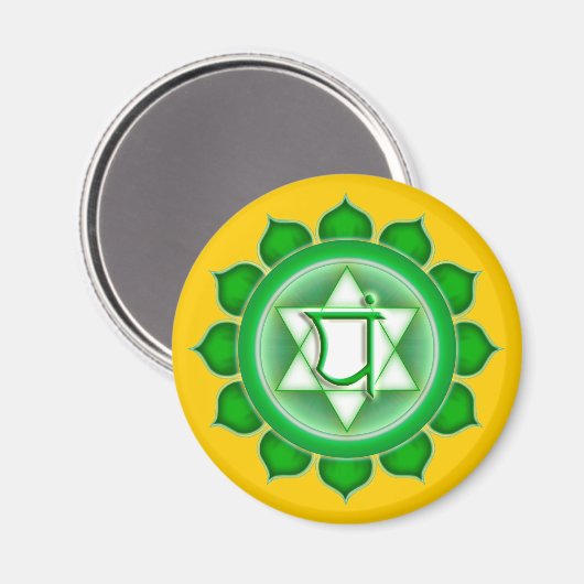 Anahata of Heart de vierde Chakra Magneet (Voorkant / Achterkant)