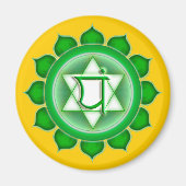 Anahata of Heart de vierde Chakra Magneet (Voorkant)
