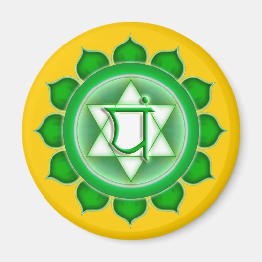 Anahata of Heart de vierde Chakra Magneet (Voorkant)