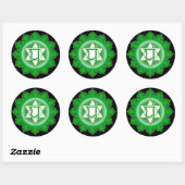 Anahata of Heart de vierde Chakra Ronde Sticker (Vel)