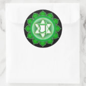 Anahata of Heart de vierde Chakra Ronde Sticker (Tas)