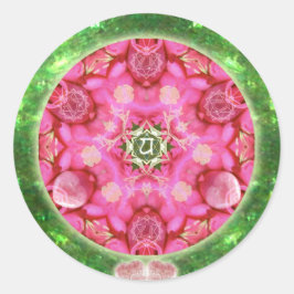 Anahata Roos Ronde Sticker
