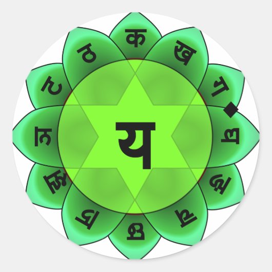 Anahata The Heart Chakra Ronde Sticker (Voorkant)