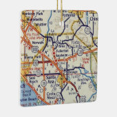 Anaheim CA  Map Keramisch Ornament (Rechts)