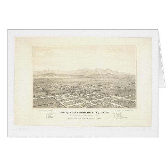 Anaheim, CA. Panoramische kaart (0025A) - teruggez (Voorkant Horizontaal)