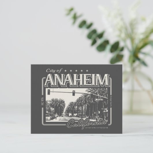 ANAHEIM CALIFORNIA BRIEFKAART (Staand voorkant)