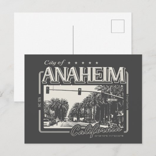 ANAHEIM CALIFORNIA BRIEFKAART (Voorkant / Achterkant)