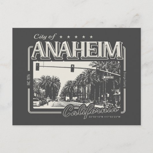 ANAHEIM CALIFORNIA BRIEFKAART (Voorkant)
