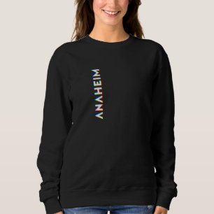 Anaheim California CMYK Glitch Type Trui
