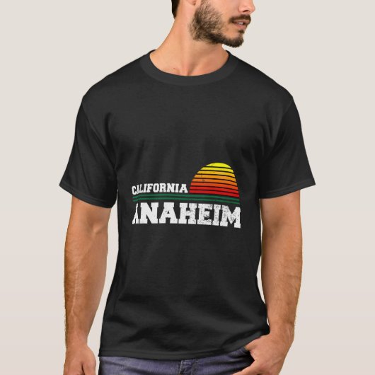 Anaheim California Distress CA T-shirt (Voorkant)