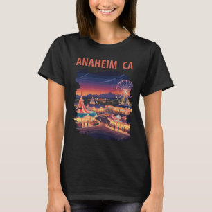 Anaheim California Pier Neon Reis T-shirt