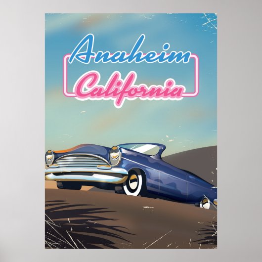 Anaheim California reisposter Poster (Voorkant)