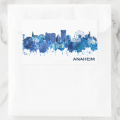 Anaheim California Skyline Blue Rechthoekige Sticker (Tas)