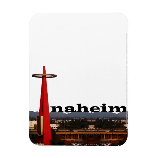 Anaheim California skyline met Anaheim in de lucht Magneet (Verticaal)