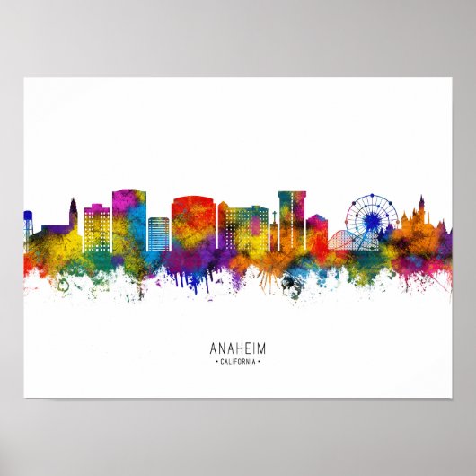 Anaheim California Skyline Poster (Voorkant)
