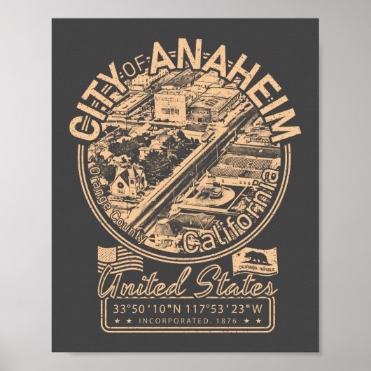 ANAHEIM CALIFORNIA  - STAD ANAHEIM CA POSTER (Voorkant)