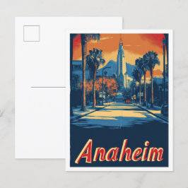 Anaheim California USA Vintage Travel Illustratie Briefkaart