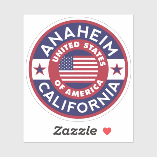 ANAHEIM, Californië Sticker (Vel)