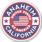 ANAHEIM, Californië Sticker (Voorkant)