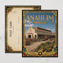 Anaheim Californië Vintage Art Deco Gouden Tijdper