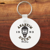 Anaheim Ducks Hockey Mask Orange Officially Licens Sleutelhanger (Voorkant)