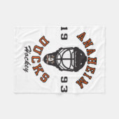 Anaheim Ducks Hockey Mask White Officially License Fleece Deken (Voorkant (Horizontaal))
