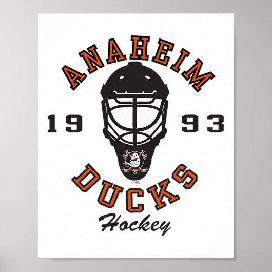 Anaheim Ducks Hockey Mask White Officially License Poster (Voorkant)