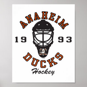 Anaheim Ducks Hockey Mask Wit Officieel Gelicentie Poster