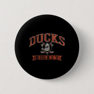 Anaheim Ducks Vintage Hockey Zwart Nhl Officieel Ronde Button 5,7 Cm