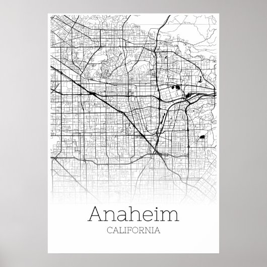 Anaheim Map - Californië - City Map Poster (Voorkant)