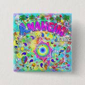 Anaheim Mystic Dans  Vierkante Button 5,1 Cm (Voorkant)