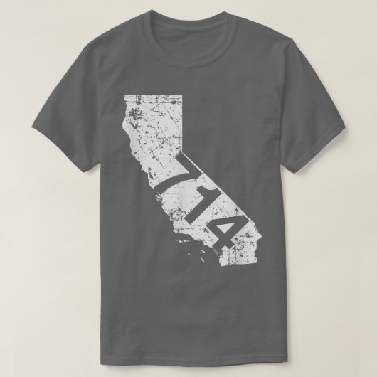 Anaheim Santa Ana Area Code 714 , California Gift T-shirt (Design voorkant)