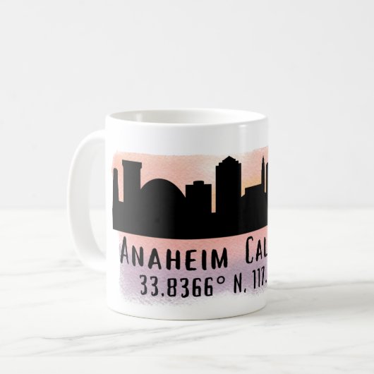 Anaheim Silhouette Breedtegraad en Lengtegraad Koffiemok (Voorkant links)