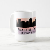 Anaheim Skyline Latitude en Longitude Koffiemok (Voorkant links)