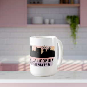 Anaheim Skyline Latitude en Longitude Koffiemok