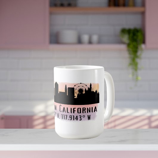 Anaheim Skyline Latitude en Longitude Koffiemok