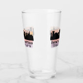 Anaheim Skyline Latitude en Longitude Pint Glass Glas (Links)