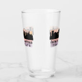 Anaheim Skyline Latitude en Longitude Pint Glass Glas (Rechts)