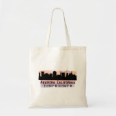 Anaheim Skyline Latitude en Longitude Tote Bag (Voorkant)
