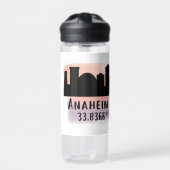 Anaheim Skyline Latitude en Longitude Waterfles (Voorkant)