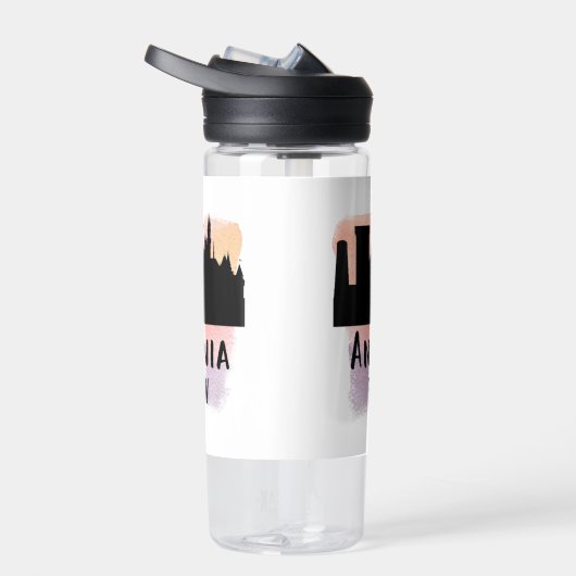 Anaheim Skyline Latitude en Longitude Waterfles (Rechts)