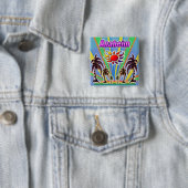 Anaheim Zomerliefde Knop Vierkante Button 5,1 Cm (In situ)