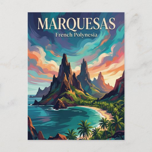 Anaho-baai Frans-Polynesië Briefkaart (Voorkant)