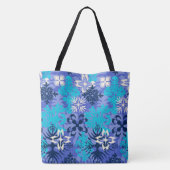 Anahola Bay Hawaiian Abstracte Floral Peri Tote Bag (Achterkant)