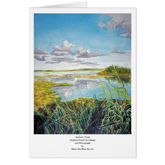 Anahuac, Texas: Waterverf Afbeelding door Marie Re (Voorkant)