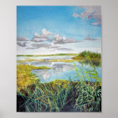 Anahuac, Texas Waterverf Afbeelding Poster (Voorkant)