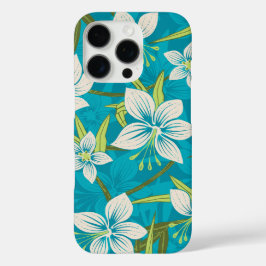 Anaina Hou Hawaiian Tropische Floral Blauwgroen iPhone 16 Pro Hoesje