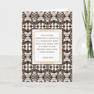 Anais Nin Friendship Card Kaart