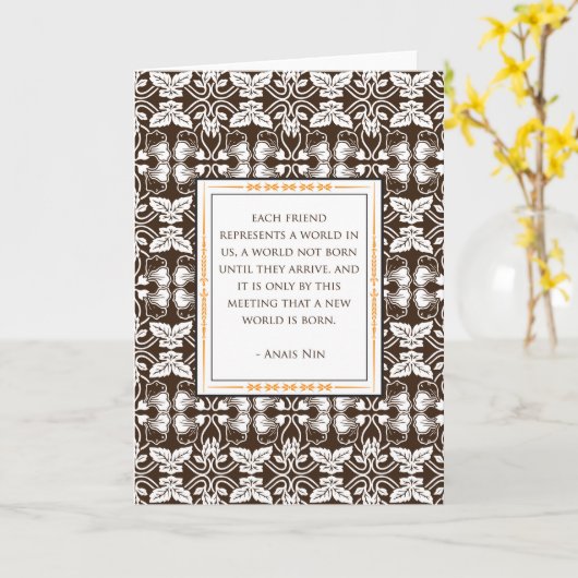 Anais Nin Friendship Kaart (Gele Bloem)